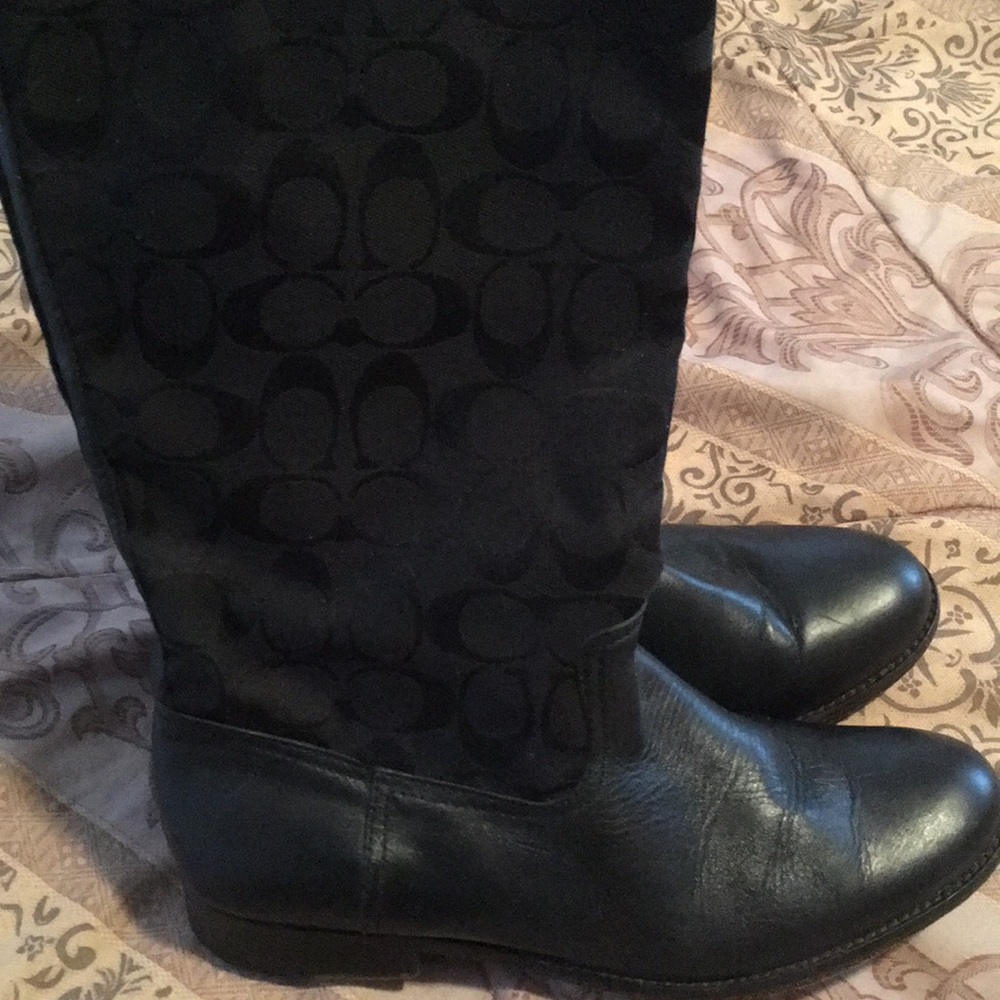 COACH MONOGRAM RIDING BOOT